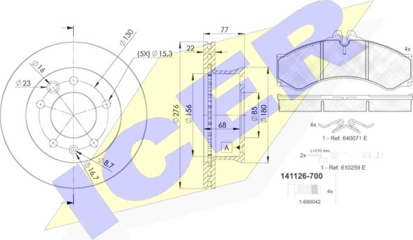 Icer 31126-0181 - Bremžu komplekts, Disku bremzes ps1.lv