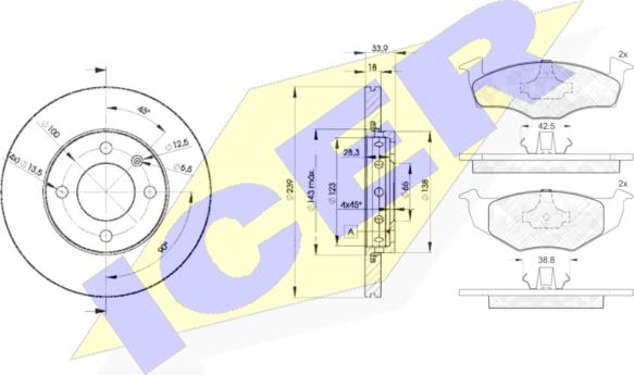 Icer 31178-5303 - Bremžu komplekts, Disku bremzes ps1.lv