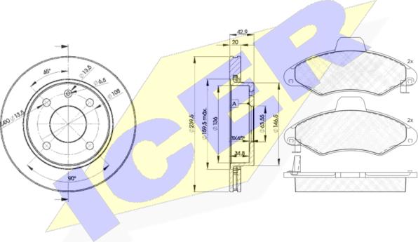 Icer 31229-1064 - Bremžu komplekts, Disku bremzes ps1.lv