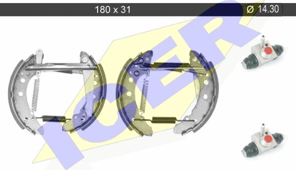 Icer 79KT0001 C - Bremžu loku komplekts ps1.lv