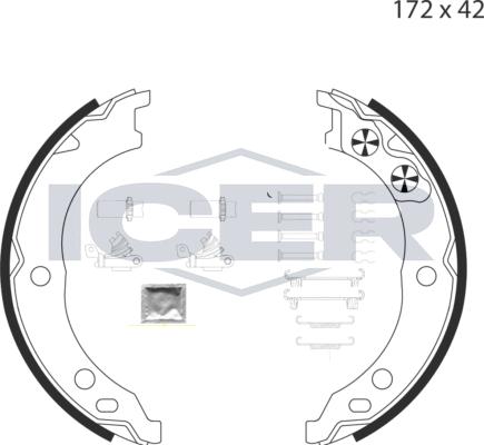 Icer 79PB4019 C - Bremžu loku kompl., Stāvbremze ps1.lv