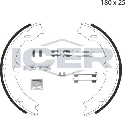 Icer 79PB4015 C - Bremžu loku kompl., Stāvbremze ps1.lv