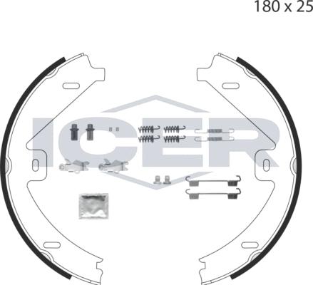 Icer 79PB4016 C - Bremžu loku kompl., Stāvbremze ps1.lv