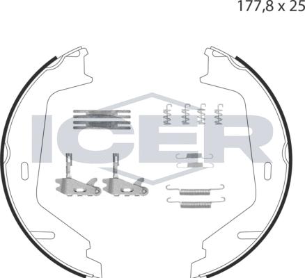 Icer 79PB4024 C - Bremžu loku kompl., Stāvbremze ps1.lv