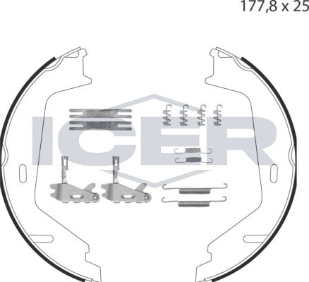 Icer 79PB4025 C - Bremžu loku kompl., Stāvbremze ps1.lv