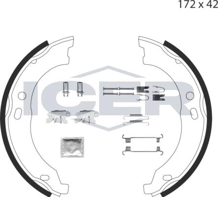 Icer 79PB4020 C - Bremžu loku kompl., Stāvbremze ps1.lv