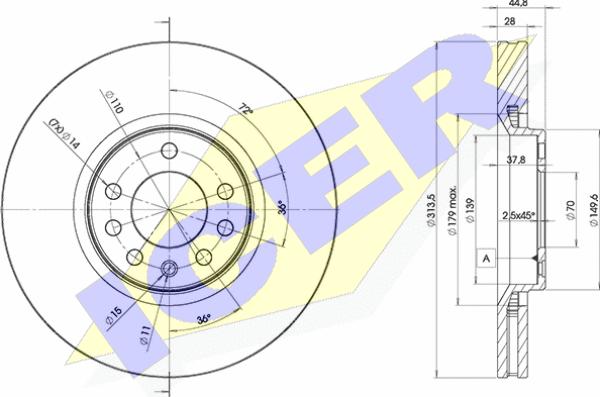 Icer 78BD9005-2 - Bremžu diski ps1.lv