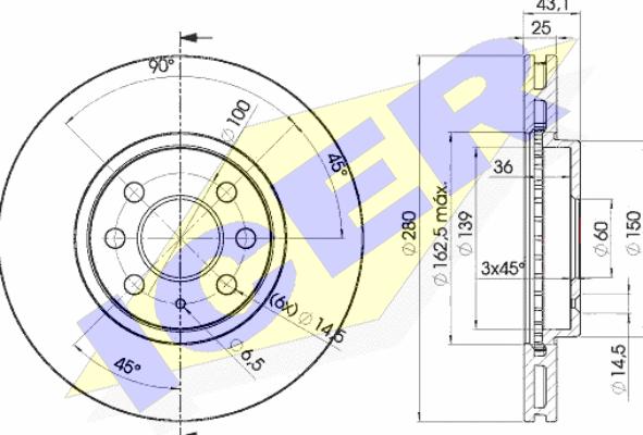 Icer 78BD9007-2 - Bremžu diski ps1.lv