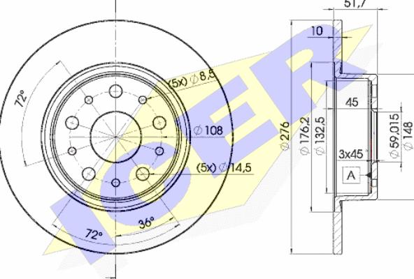 Icer 78BD4646-2 - Bremžu diski ps1.lv