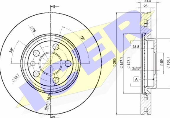 Icer 78BD4678-2 - Bremžu diski ps1.lv