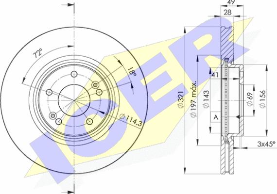 Icer 78BD4051-2 - Bremžu diski ps1.lv