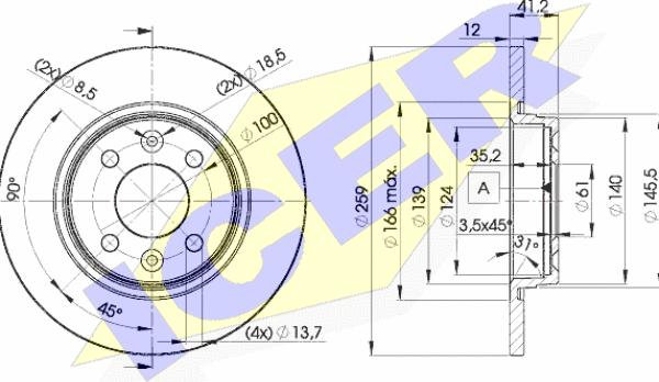 Icer 78BD4707-2 - Bremžu diski ps1.lv