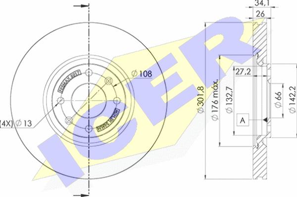 Icer 78BD5017-2 - Bremžu diski ps1.lv