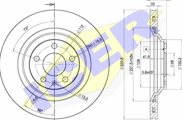 Icer 78BD5314-2 - Bremžu diski ps1.lv