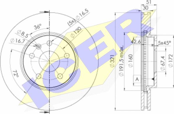 Icer 78BD5387-2 - Bremžu diski ps1.lv