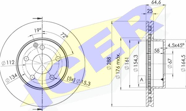 Icer 78BD6476-2 - Bremžu diski ps1.lv