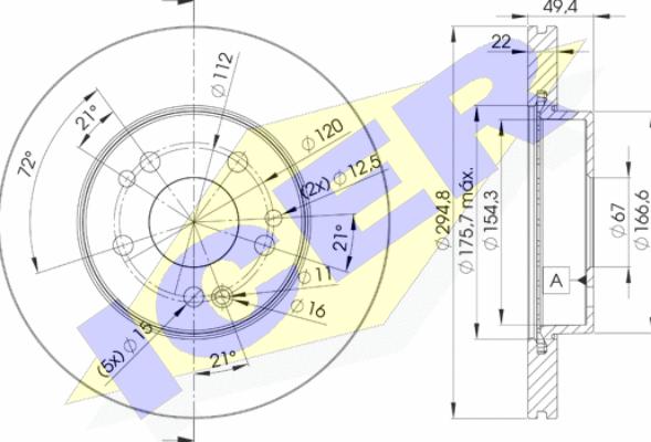 Icer 78BD6471-2 - Bremžu diski ps1.lv