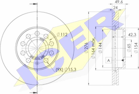 Icer 78BD6095-2 - Bremžu diski ps1.lv