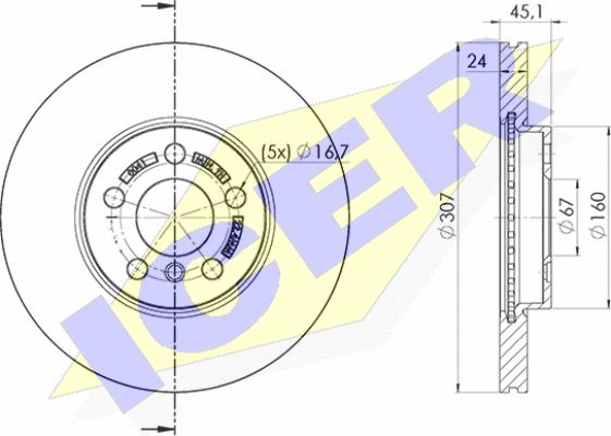 Icer 78BD0041-2 - Bremžu diski ps1.lv