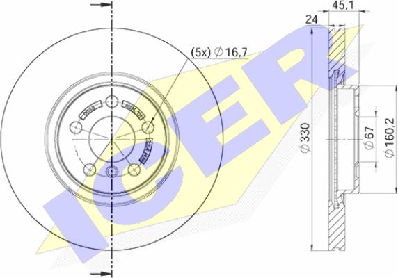 Icer 78BD0043-2 - Bremžu diski ps1.lv