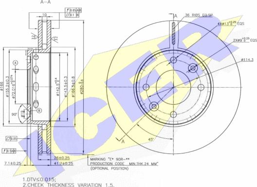 Icer 78BD0021-2 - Bremžu diski ps1.lv