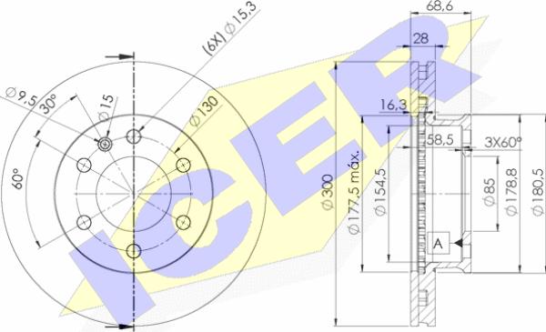 Icer 78BD0190-2 - Bremžu diski ps1.lv