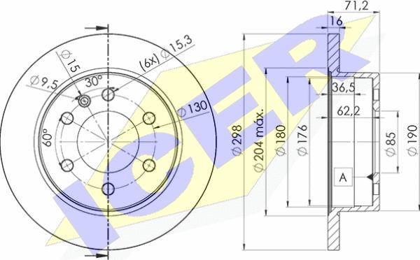 Icer 78BD0191-2 - Bremžu diski ps1.lv