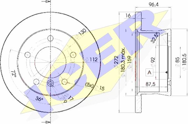 Icer 78BD0183-1 - Bremžu diski ps1.lv