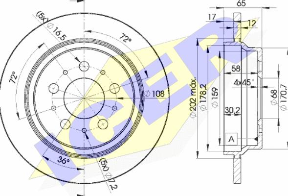 Icer 78BD1674-1 - Bremžu diski ps1.lv