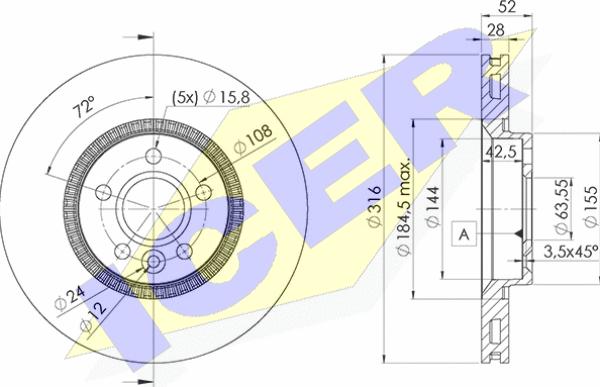 Icer 78BD1181-2 - Bremžu diski ps1.lv