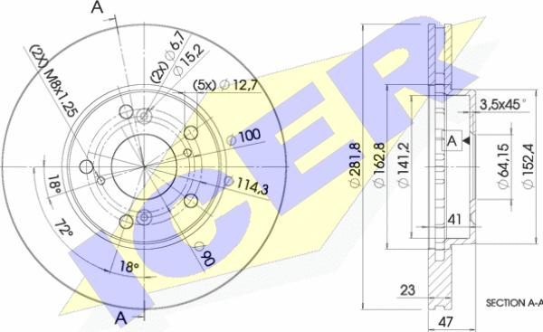 Icer 78BD1257-2 - Bremžu diski ps1.lv