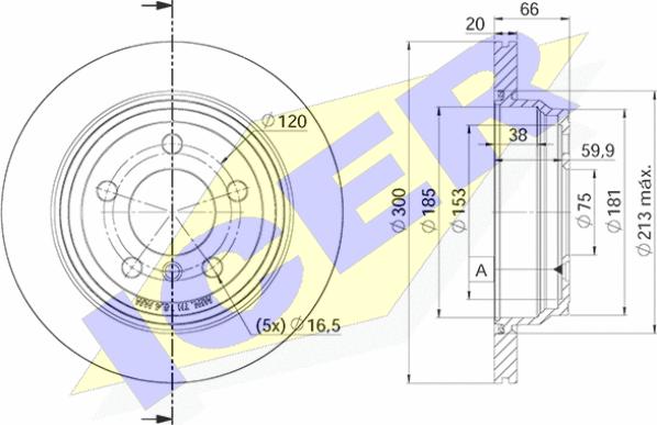 Icer 78BD3418-2 - Bremžu diski ps1.lv