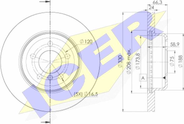 Icer 78BD3555-2 - Bremžu diski ps1.lv