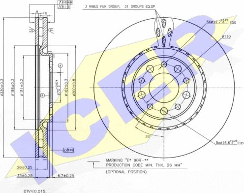 Icer 78BD3609-1 - Bremžu diski ps1.lv