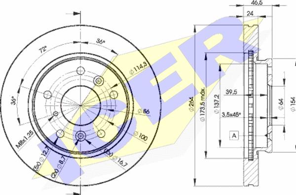 Kavo Parts BR-4715-C - Bremžu diski ps1.lv