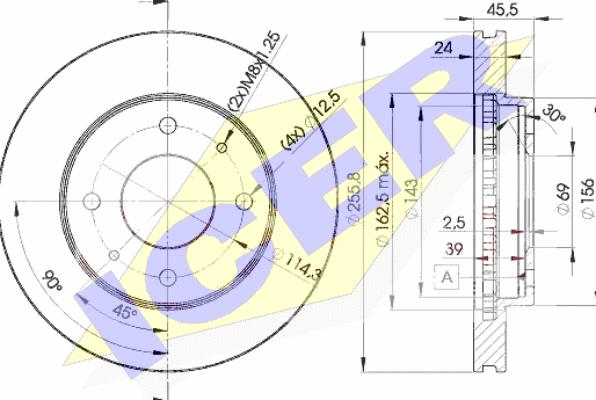 Icer 78BD2926-2 - Bremžu diski ps1.lv