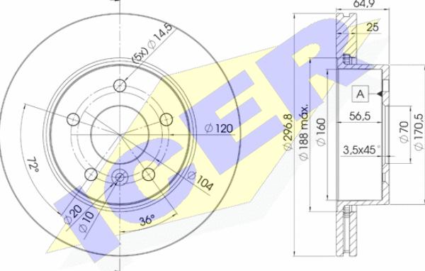 Icer 78BD2817-2 - Bremžu diski ps1.lv