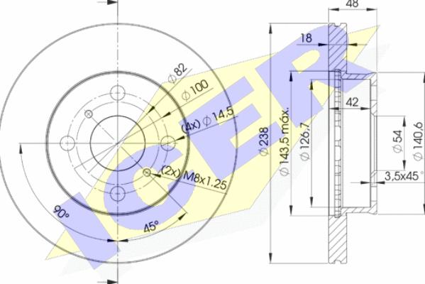 Icer 78BD2250-2 - Bremžu diski ps1.lv