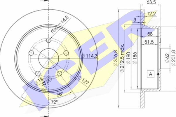 Icer 78BD2790-2 - Bremžu diski ps1.lv