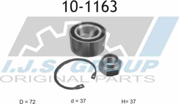 IJS GROUP 10-1163 - Riteņa rumbas gultņa komplekts ps1.lv