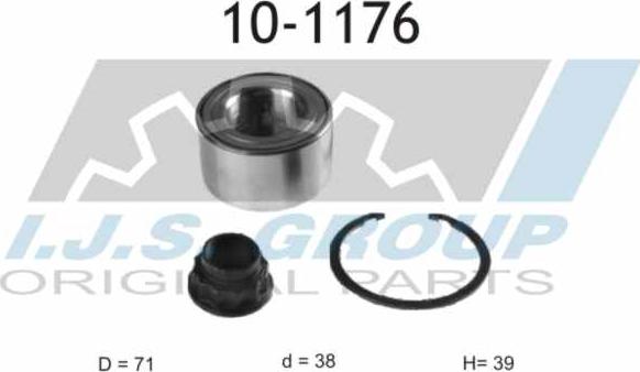 IJS GROUP 10-1176 - Riteņa rumbas gultņa komplekts ps1.lv