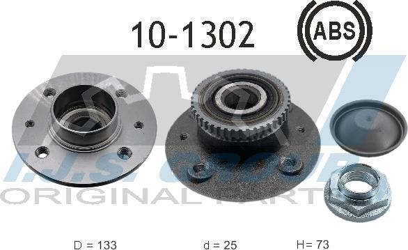 IJS GROUP 10-1302 - Riteņa rumbas gultņa komplekts ps1.lv