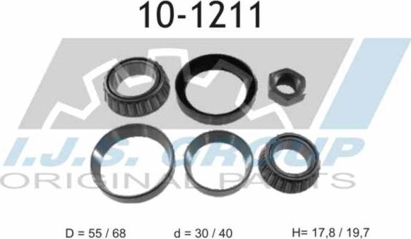 IJS GROUP 10-1211 - Riteņa rumbas gultņa komplekts ps1.lv