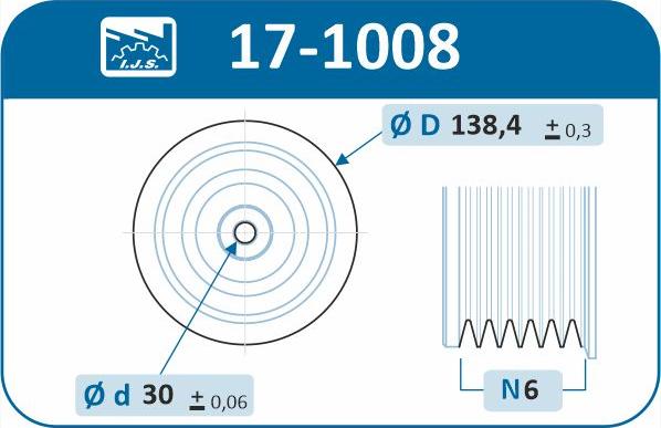 IJS GROUP 17-1008 - Piedziņas skriemelis, Kloķvārpsta ps1.lv