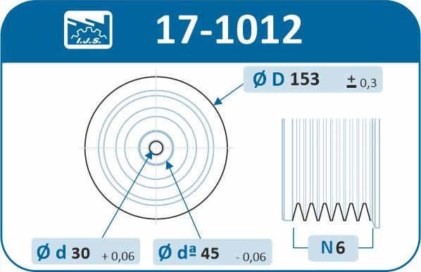 IJS GROUP 17-1012 - Piedziņas skriemelis, Kloķvārpsta ps1.lv