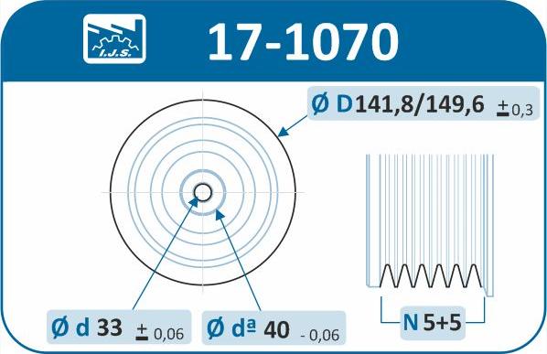 IJS GROUP 17-1070 - Piedziņas skriemelis, Kloķvārpsta ps1.lv