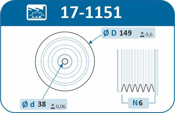 IJS GROUP 17-1151 - Piedziņas skriemelis, Kloķvārpsta ps1.lv