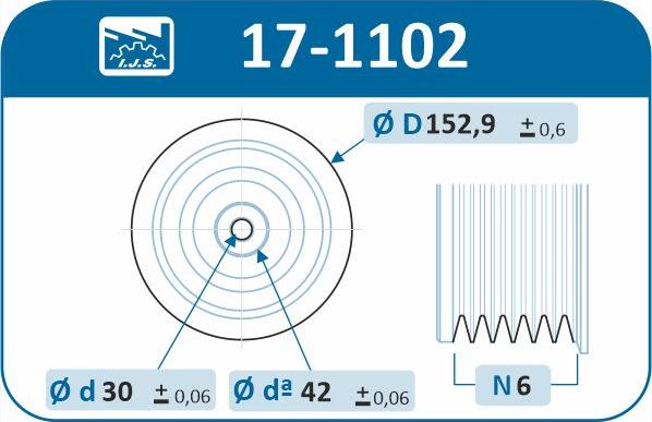 IJS GROUP 17-1102 - Piedziņas skriemelis, Kloķvārpsta ps1.lv