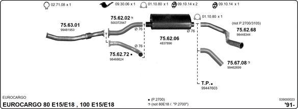 Imasaf 539000023 - Izplūdes gāzu sistēma ps1.lv