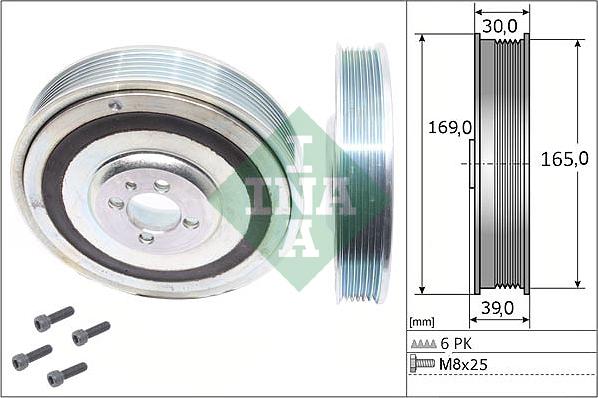 INA 544 0080 20 - Piedziņas skriemelis, Kloķvārpsta ps1.lv